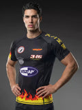 Vszap VT135 Fire Flame MMA Rashguard Dry Tech T-Shirt M-2XL