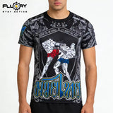 FLUORY TF122 Muay Thai Boxing Training T-Shirt XS-XXXL Black