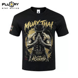 FLUORY TF05 Kampftraining T-Shirt S-XL Dunkelblau 