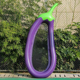 Inflatable Eggplant Pool Water Float with Air Pump Size 180/250 cm