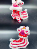 Cultural Art Chinese Traditional Miniature Lion Dance Handicraft Car Decorative 9.5 x 5 x 9.5 cm 8 Colours Left/Right