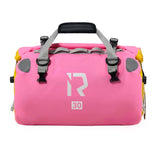 RIDEIRON 30L Large Capacity Motorcycle Travel Dry Bag Tail Bag 500D PVC Pink