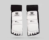 TEEWOO WT Approved TKD Taekwondo Foot Protectors Unisex Size XXS-XXL Black White