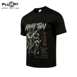 FLUORY TF46 Muay Thai Boxing Training T-Shirt XS-XXXL Black