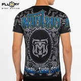 FLUORY TF122 Muay Thai Boxing Training T-Shirt XS-XXXL Black
