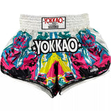 YOKKAO TIGER FAMILY MUAY THAI MMA BOXING Shorts S-XXL White