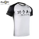 FLUORY TF05 Kampftraining T-Shirt S-XL Dunkelblau 