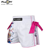 FLUORY MTSF115 MUAY THAI BOXSHORTS XS-XXXL Rot Gelb UNISEX JUNIOR &amp; ERWACHSENE