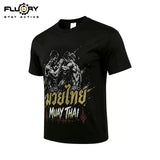 FLUORY TF05 Kampftraining T-Shirt S-XL Dunkelblau 