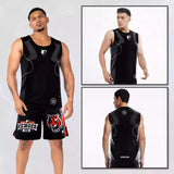 Vszap VTT037 Dark Blade Armor Muay Thai Boxing Quick Dry Vest Tank Top S-2XL
