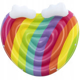 Inflatable Rainbow Dreams Pool Island Water Float with Air Pump 175x163 cm