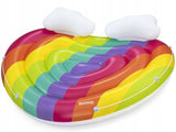 Inflatable Rainbow Dreams Pool Island Water Float with Air Pump 175x163 cm