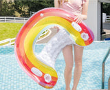 Inflatable Rainbow U-Shaped Chair Pool Water Float 95x87 cm