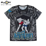 FLUORY TF122 Muay Thai Boxing Training T-Shirt XS-XXXL Black