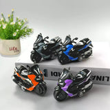 Miniature Sport Scooter Motorcycle Pull-Back Toys Keychain Gifts 4 Colours