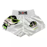 Thaismai Powerpuff Girls "Buttercup" Muay Thai Boxing Shorts S-XXL White