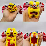Cultural Art Chinese Traditional Miniature Lion Dance Handicraft Car Decorative 8 x 7 x 4.5 cm 9 Colours
