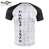 FLUORY TF05 Kampftraining T-Shirt S-XL Dunkelblau 