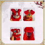 Cultural Art Chinese Traditional Miniature Lion Dance Handicraft Car Decorative 8 x 7 x 9 cm 2 Colours