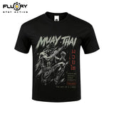 FLUORY TF46 Muay Thai Boxing Training T-Shirt XS-XXXL Black