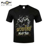FLUORY TF05 Kampftraining T-Shirt S-XL Dunkelblau 