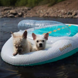 Vacation Inflatable Yacht Lounge Inflatable Pool & Water Float with Air Pump 216 x 117 cm