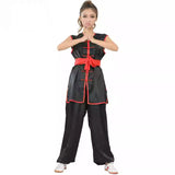 Traditional Martial Art Kung Fu Wushu Nanquan Uniform Suit Size 120-180cm Unisex Black