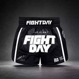 FIGHTDAY FDMS101 MUAY THAI MMA BOXING SHORTS M-XXL Black