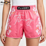 FLUORY MTSF115 MUAY THAI BOXSHORTS XS-XXXL Rot Gelb UNISEX JUNIOR &amp; ERWACHSENE