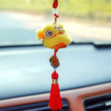 Cultural Art Chinese Traditional Miniature Lion Dance Handicraft Car Hanging Ornament Decorative 9 Colours