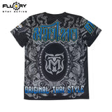 FLUORY TF122 Muay Thai Boxing Training T-Shirt XS-XXXL Black