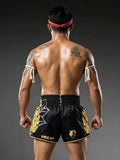 VSZAP LOTUS MTS001 MUAY THAI MMA BOXING Shorts XS-5XL BLACK