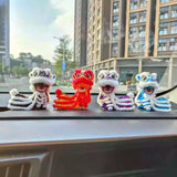 Cultural Art Chinese Traditional Miniature Lion Dance Handicraft Car Decorative 9.5 x 5 x 9.5 cm 8 Colours Left/Right