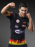 Vszap VT135 Fire Flame MMA Rashguard Dry Tech T-Shirt M-2XL