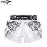 FLUORY MTSF115 MUAY THAI BOXSHORTS XS-XXXL Rot Gelb UNISEX JUNIOR &amp; ERWACHSENE