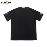 FLUORY TF05 Kampftraining T-Shirt S-XL Dunkelblau 