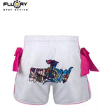 FLUORY MTSF115 MUAY THAI BOXSHORTS XS-XXXL Rot Gelb UNISEX JUNIOR &amp; ERWACHSENE