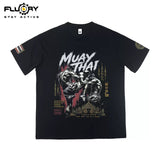 FLUORY TF05 Kampftraining T-Shirt S-XL Dunkelblau 