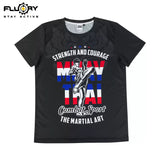 FLUORY TF123 Muay Thai Boxing Training T-Shirt XS-XXXL Black