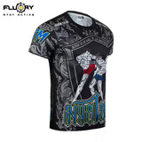 FLUORY TF122 Muay Thai Boxing Training T-Shirt XS-XXXL Black