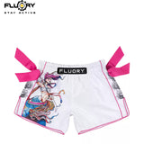 FLUORY MTSF115 MUAY THAI BOXSHORTS XS-XXXL Rot Gelb UNISEX JUNIOR &amp; ERWACHSENE