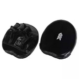 FIGHTBRO MUAY THAI BOXING MMA KIDS FOCUS MITTS PADS PAIR Black/White