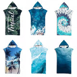 Adult Hooded Beach Towel Surf Ponchos 110 x 75 cm Vary Colours
