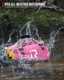 RIDEIRON 30L Large Capacity Motorcycle Travel Dry Bag Tail Bag 500D PVC Pink
