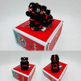 Cultural Art Chinese Traditional Miniature Lion Dance Handicraft Car Decorative 8 x 7 x 4.5 cm 9 Colours