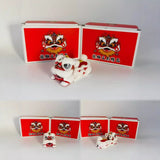Cultural Art Chinese Traditional Miniature Lion Dance Handicraft Car Decorative 4.5 x 4.5 x 9 cm 3 Colours