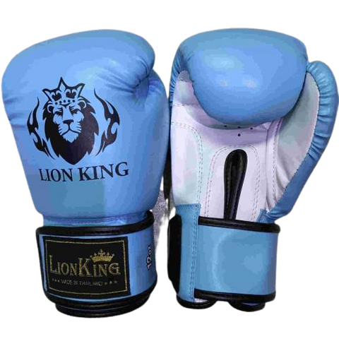 LION KING 2326 MUAY THAI  BOXING GLOVES 8-16 oz Sky Blue