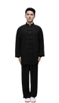 Traditional Martial Art Tai Chi Kung Fu Uniform Suit(U02) Summer Linen Size S-XXL Unisex Black