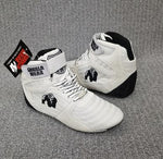 CLEARANCE SALES Gorilla Wear Perry High Tops Pro heavy weight lifting Shoes Eur 38 / 47 White Black