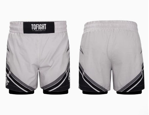 Tofight Muay Thai Boxing Sports Training Shorts S-XXL Light Grey